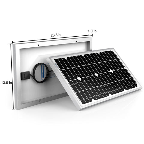 30W Mono Solar Panel For 12 Volt Battery Charging-ACOPower – ACOSolar