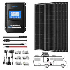 ACOPOWER 500W Mono Solar RV Kits,  40A MPPT Charge Controller (5x100W 40A)