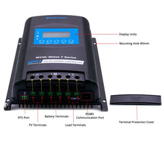 ACOPOWER Midas 40A MPPT Solar Charge Controller with Remote Meter MT-50(New Arrival 2020)