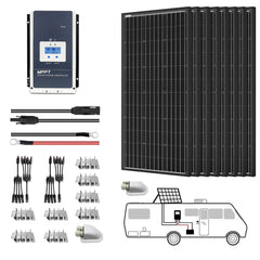 ACOPOWER 800W 60A Mono Solar RV Kits,  60A MPPT Charge Controller (800W 60A)