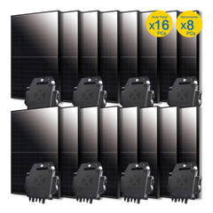 Complete Solar Grid-Tie Solar Kit, 400W All Black Panels Tier 1 + Grid-Tie Inverter