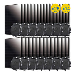 Complete Solar Grid-Tie Solar Kit, 400W All Black Panels Tier 1 + Grid-Tie Inverter