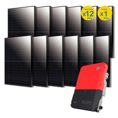 Complete Solar Grid-Tie Solar Kit, 400W All Black Panels Tier 1 + Grid-Tie Inverter