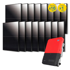 Complete Solar Grid-Tie Solar Kit, 400W All Black Panels Tier 1 + Grid-Tie Inverter