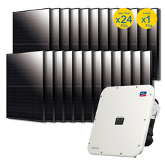 Complete Solar Grid-Tie Solar Kit, 400W All Black Panels Tier 1 + Grid-Tie Inverter