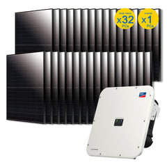 Complete Solar Grid-Tie Solar Kit, 400W All Black Panels Tier 1 + Grid-Tie Inverter