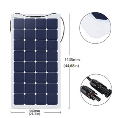 ACOPower 110w 12v Flexible Thin lightweight ETFE Solar Panel with Connector